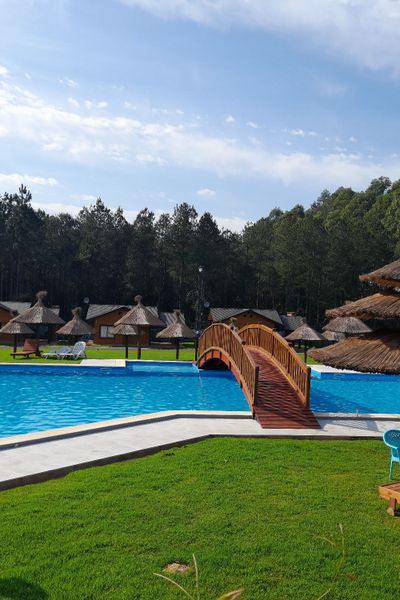 El puente de la piscina