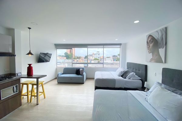 Apartaestudio Superior 601-Excelente vista para 6 personas