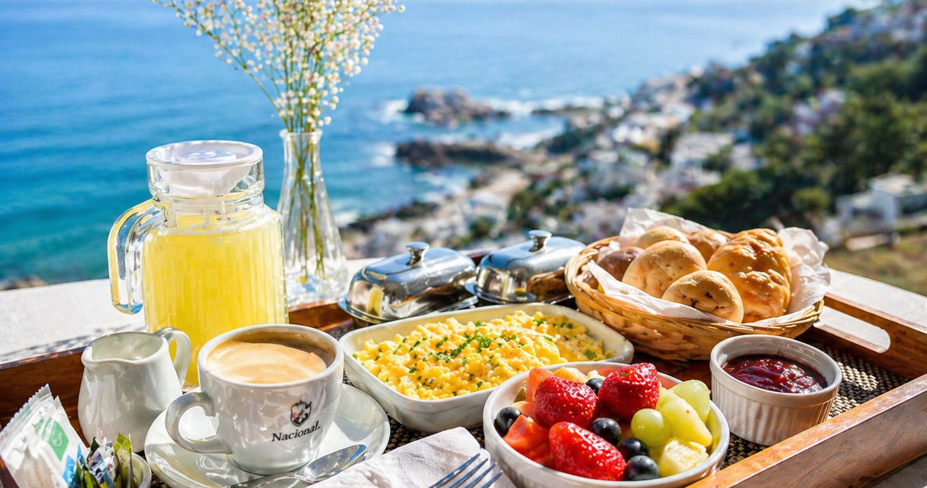 Desayuno para dos, se lleva a la habitación para disfrutar aún más.
