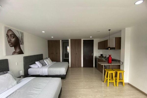 Apartaestudio Superior 601-Excelente vista para 6 personas