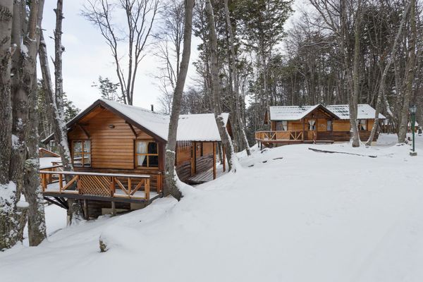 Exterior invierno de cabaña 1 dormitorio std