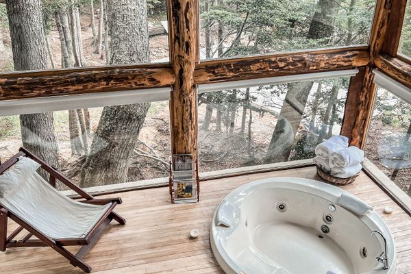 Cabaña de lujo con jacuzzi con cocina