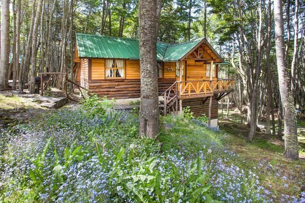 Exterior verano de cabaña 1 dormitorio std