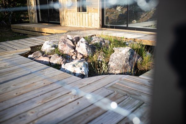 detalle exterior cabaña aurora