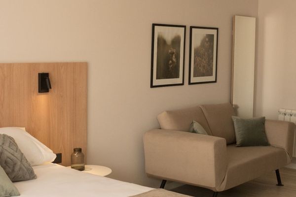 Monoambiente con cama doble