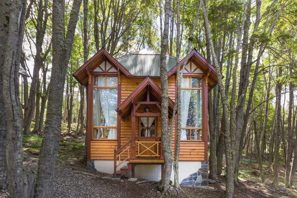 Exterior verano de cabaña 1 dormitorio duplex