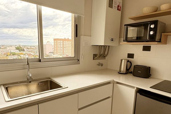 Monoambiente con cama doble