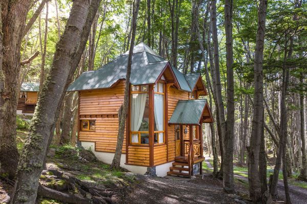 Exterior verano de cabaña 1 dormitorio duplex