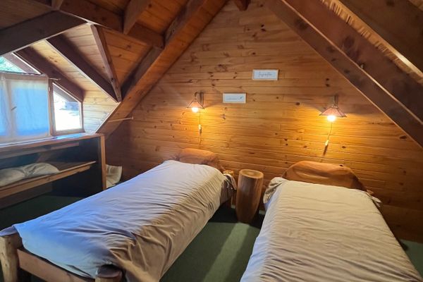 Cabaña para cinco personas con dos baños 