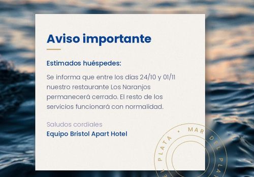 Cierre temporal de Restaurante Los Naranjos