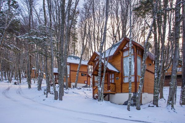 Exterior invierno de cabaña 1 dormitorio duplex