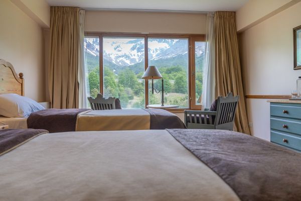 Superior 2 camas Twin  con vistas al Glaciar