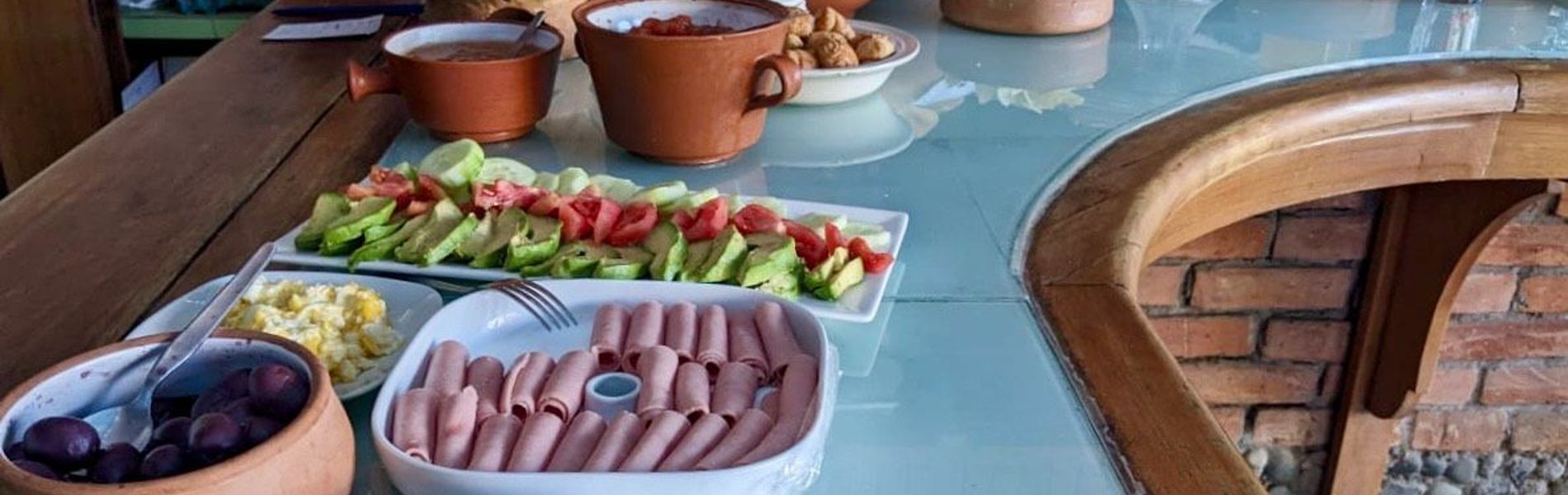 The breakfast buffet