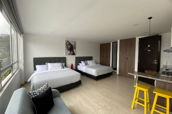 Apartaestudio Superior 601-Excelente vista para 6 personas