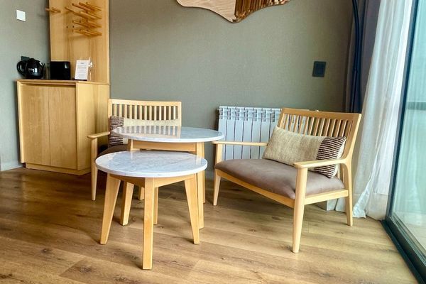 Lodge con vista a la montaña