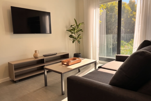 Monoambiente con sofá cama
