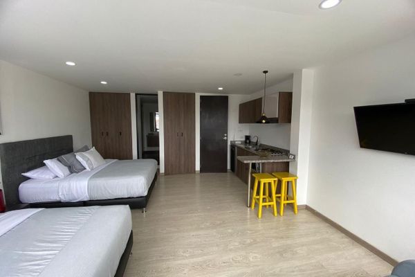 Apartaestudio Superior 601-Excelente vista para 6 personas