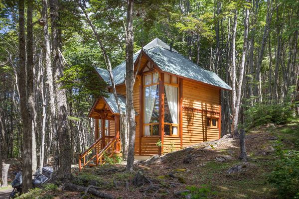 Exterior verano de cabaña 1 dormitorio duplex