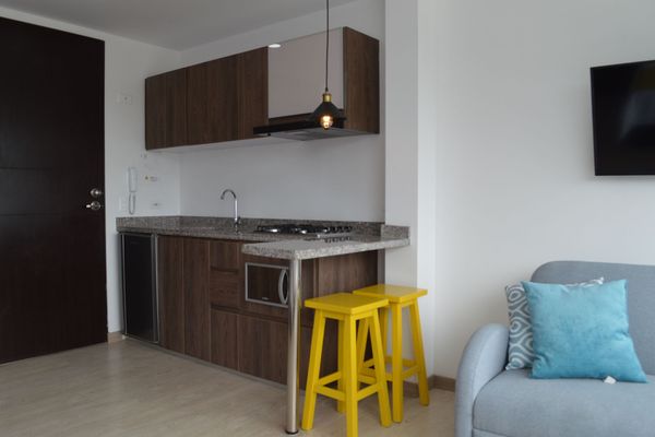 Apartaestudio Superior 601-Excelente vista para 6 personas