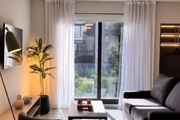 Monoambiente con sofá cama